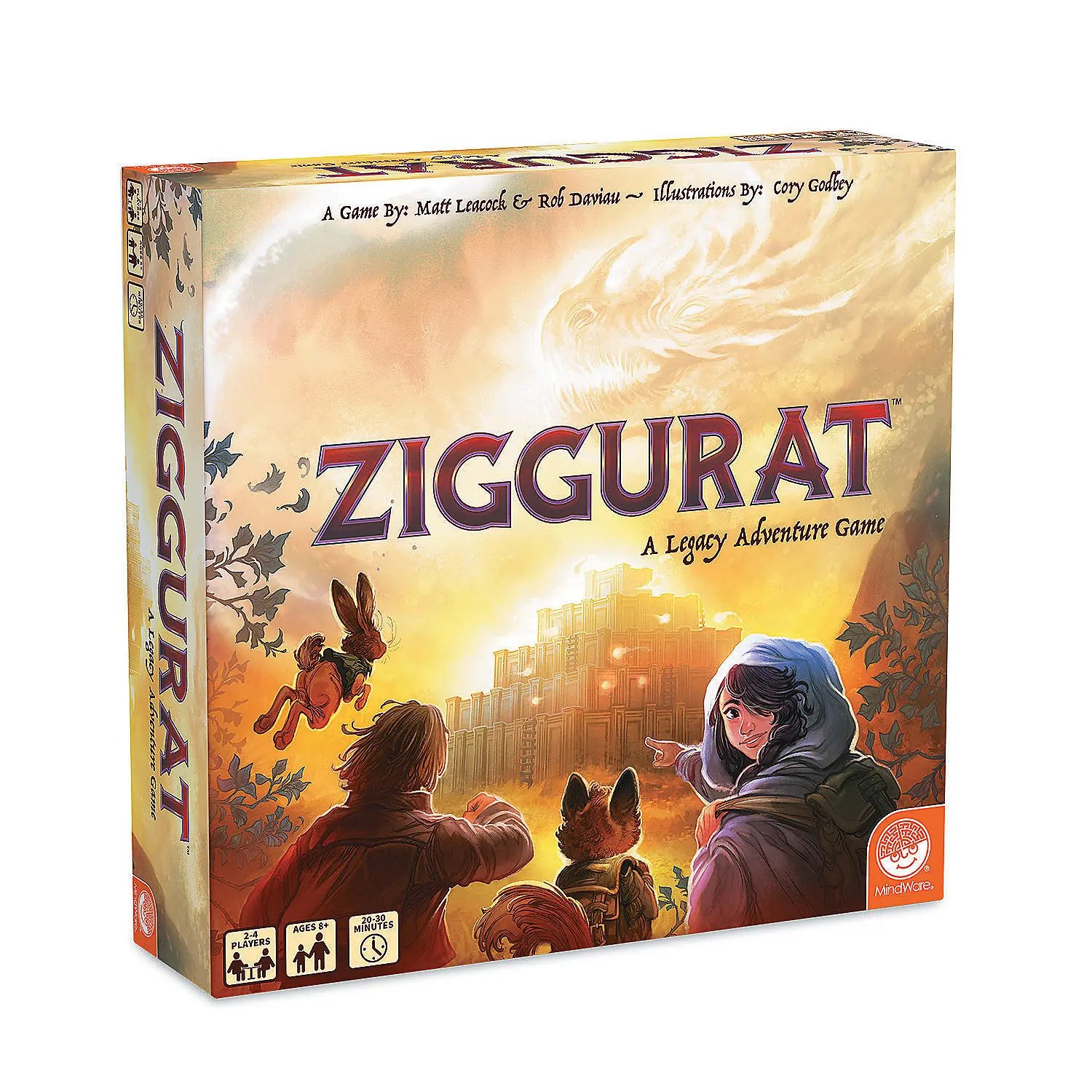 MindWare Ziggurat Cooperative Family Legacy Adventure Game by Matt Leacock & Rob Daviau, Illustrated by Cory Godbey for Ages 8+
