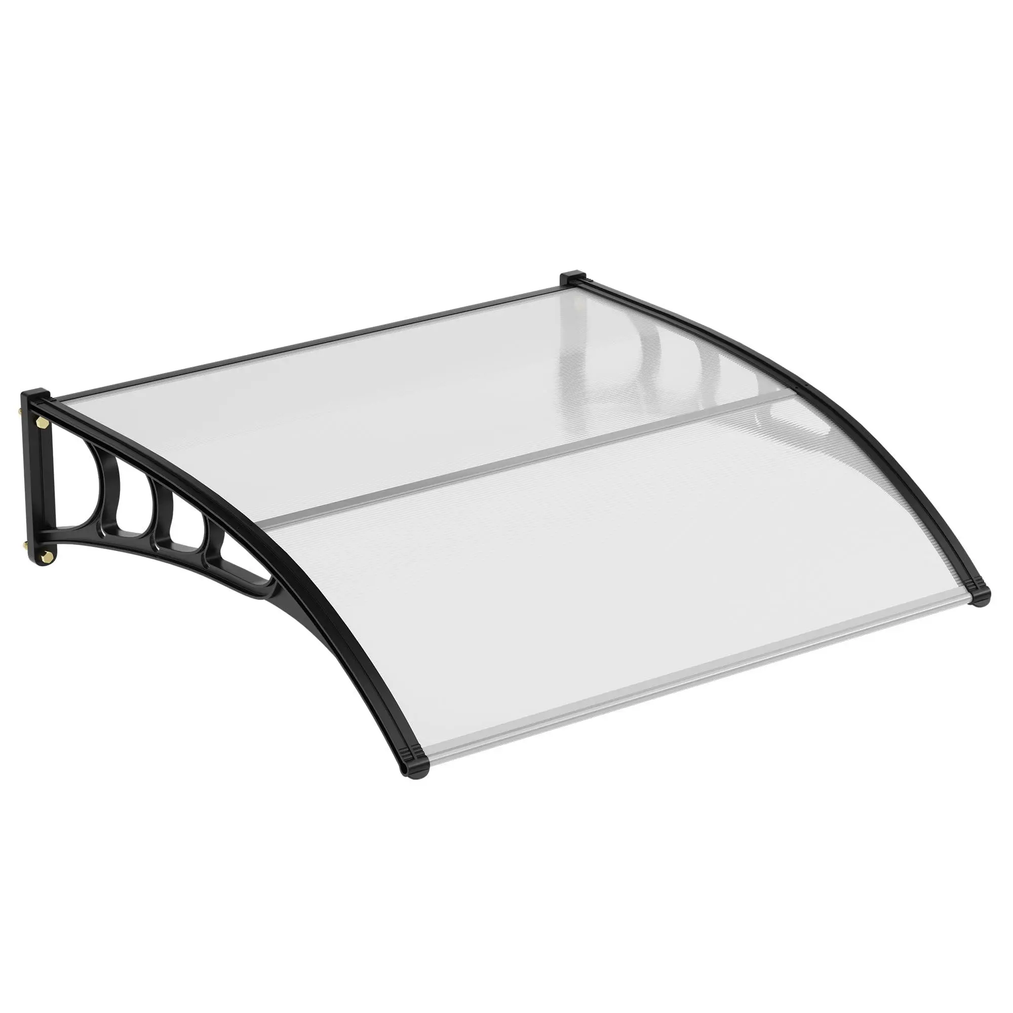 Gaomon Stable Door & Window Awning, Multi-Size Outdoor Patio Canopy (40x40in, 40x120in) with Plastic Steel Brackets, Polycarbonate Panel, Aluminum Strips, UV Blocking, Waterproof, Sun Protection, Quick Setup for Any Entrance