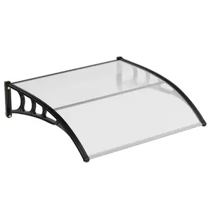 Awning for Door Entrance, 40’’x40’’ Window Awning Canopy Exterior,UV Rain Snow Sunlight Protection Door Awning with Plastic Steel Bracket,Clear Board