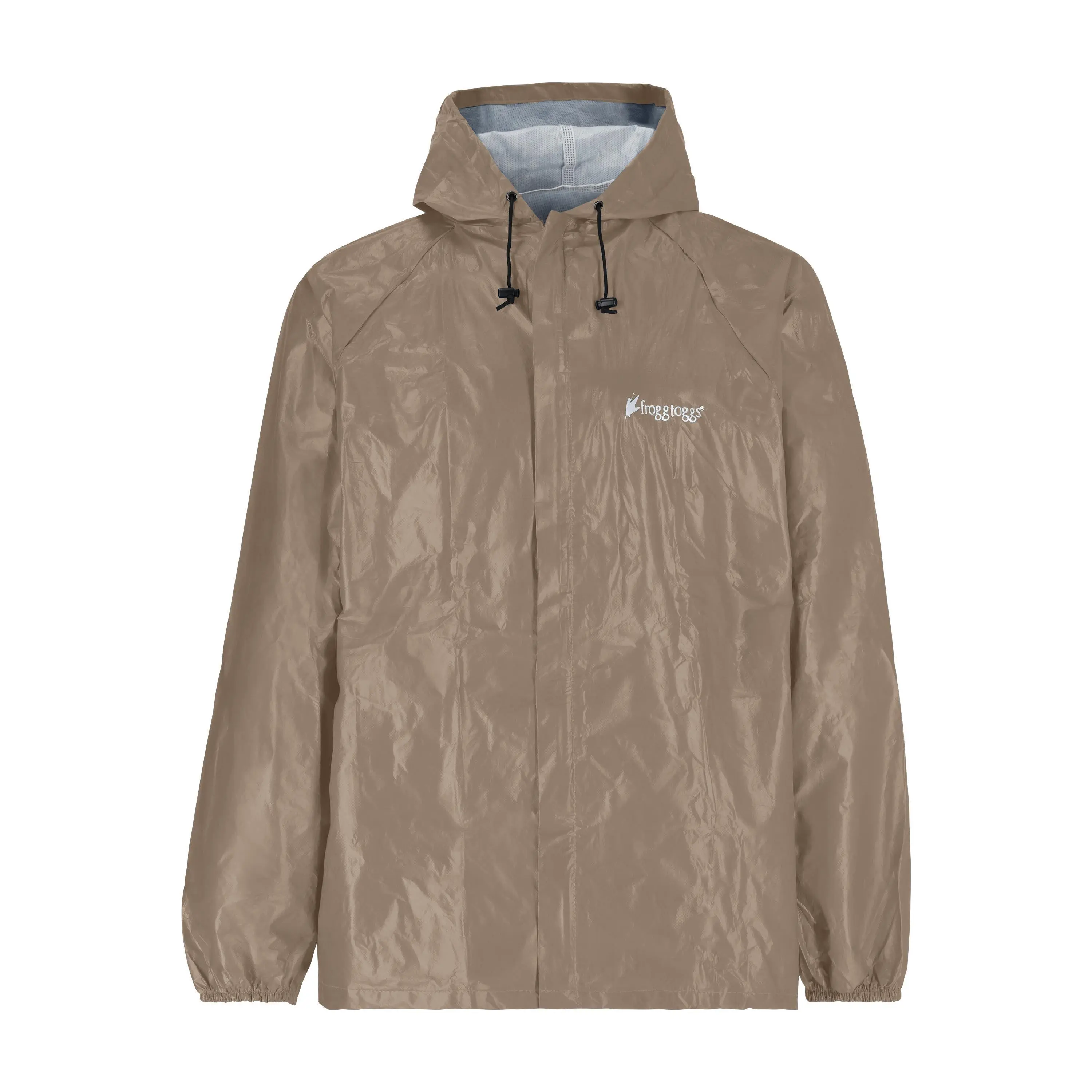 Frogg Toggs® Men's Ultra-Lite 8.8 oz Windproof Waterproof Rain Jacket, Elastic Fabric, Zipper-Equipped Menswear Outerwear Top, Wind