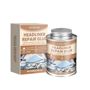 Homonth Headliner Repair Glue 125ML Flexible Adhesive for Car Roof Lining Interior Fabric Leather Crack Renovation High-Viscosity Formula