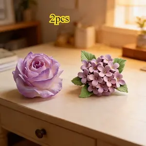 Resin Mold 2Pcs 3D Rose & Hydrangea Silicone Mold Set for Resin & Candle Crafts, Great for Holiday Gifts & Home Decor