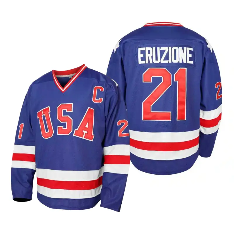 【FallFreshness】Hockey Jersey of USA 1980 Olympic Team Ice Hockey Jerseys Stitched Letters and Numbers S-XXXL Athletic Workout Clothing Athletic Traini