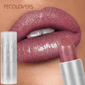 1PC Moisturizing Pearlescent Shimmer Lipstick, Soft Texture, Non-stick Cups, Silky, Suitable for Any Place, Christmas Gift