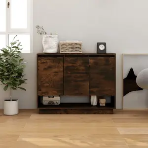 Sideboard Smoked Oak 38.2"x12.2"x29.5" Engineered Wood