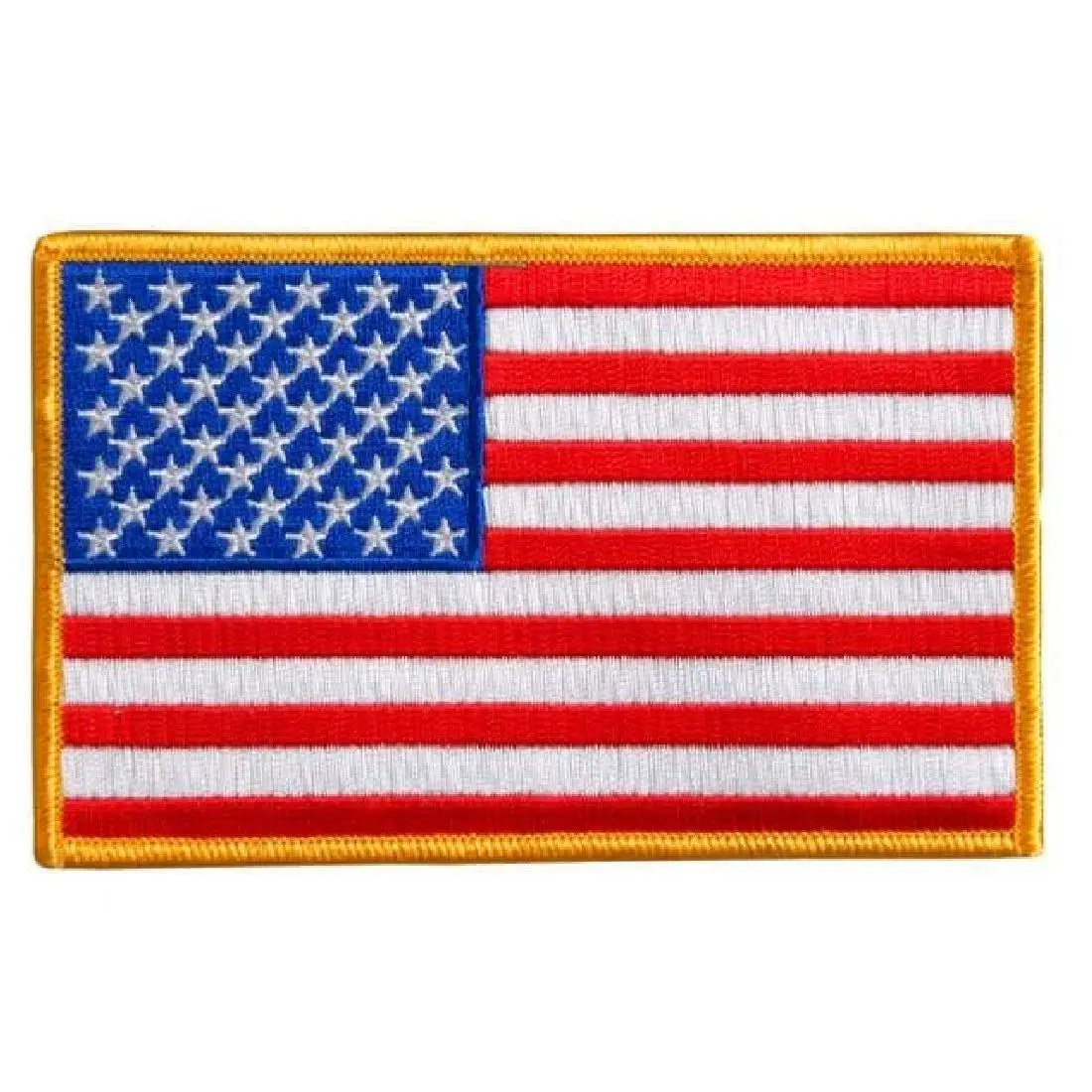 USA American Flag Embroidered Patch [5.0 X 3.0 inch Iron on Sew on -MTF13]