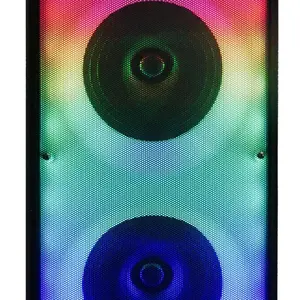 Supersonic Fire Box 2 x 8 TWS Bluetooth Speaker IQ-7188DJBT with Light Show Microphone & Remote Control Rechargeable Battery 1800mAh Colorful LED Lights Stereo Sound