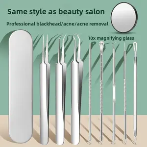 Acne needle, blackhead removal, cell clip set, acne treatment needle, tweezers, pimple squeezing, beauty salon pimple picking and cleaning tools