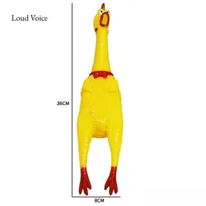 Screaming Chicken Dog Toys,Yellow Rubber Squaking Chicken Toy Novelty and Durable Rubber Chicken for Dogs,Rubber Chickens Value