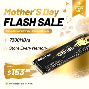 Bestoss GM988 1TB/2TB M.2 NVMe Internal Solid State Drive( SSD ) ,Up to 7300MB/s, PCIe 4.0 for PS5/PC/Laptop Upgrade,SLC Cache & HMB, Tailored for Gamers, Video Editors, High-End Creators, and AI Developers Demanding Blazing-Fast Speed
