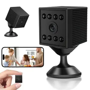 1080P HD WiFi Mini Metal Security Camera with Lens, 1200mAh Magnetic Rechargeable Battery, Motion Detection, Night Vision, Remote Viewing/Recording, SD Card/Cloud Storage, Protection, Easy Installation for Indoor Home Pet Monitoring