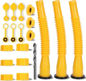 Upgraded Gas Can Spout Replacement, 3-Pack Fuel Can Spout Nozzle Leak-Proof Design, Gas Can Spouts with Flexible Nozzles