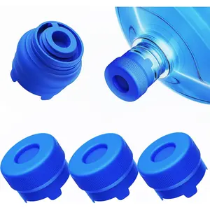 ?Upgraded?  3 & 5 Gallon Water Jug Cap, No Leaking & Popping Open,  Grade  Replacement Cap for 55mm Standard/Screw/Crown Top Water Bottle & Water Pump Dispenser, 5 count
