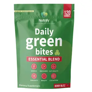 Nutrify Daily Green Bites – 120 Count | 50+ Superfoods, Vitamins & Prebiotic Fiber