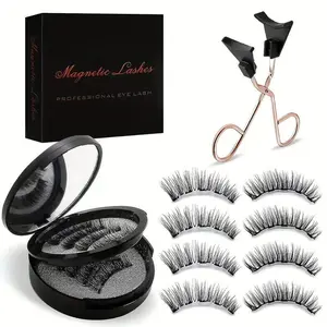 Magnetic Eyelashes Set Without Glue, Reusable Waterproof False Lashes, Multiple Types, Perfect for Night Out, Party, Wedding