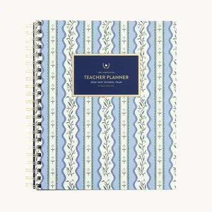 2026-2027 Softcover Simplified Teacher Planner - Floral Stripe
