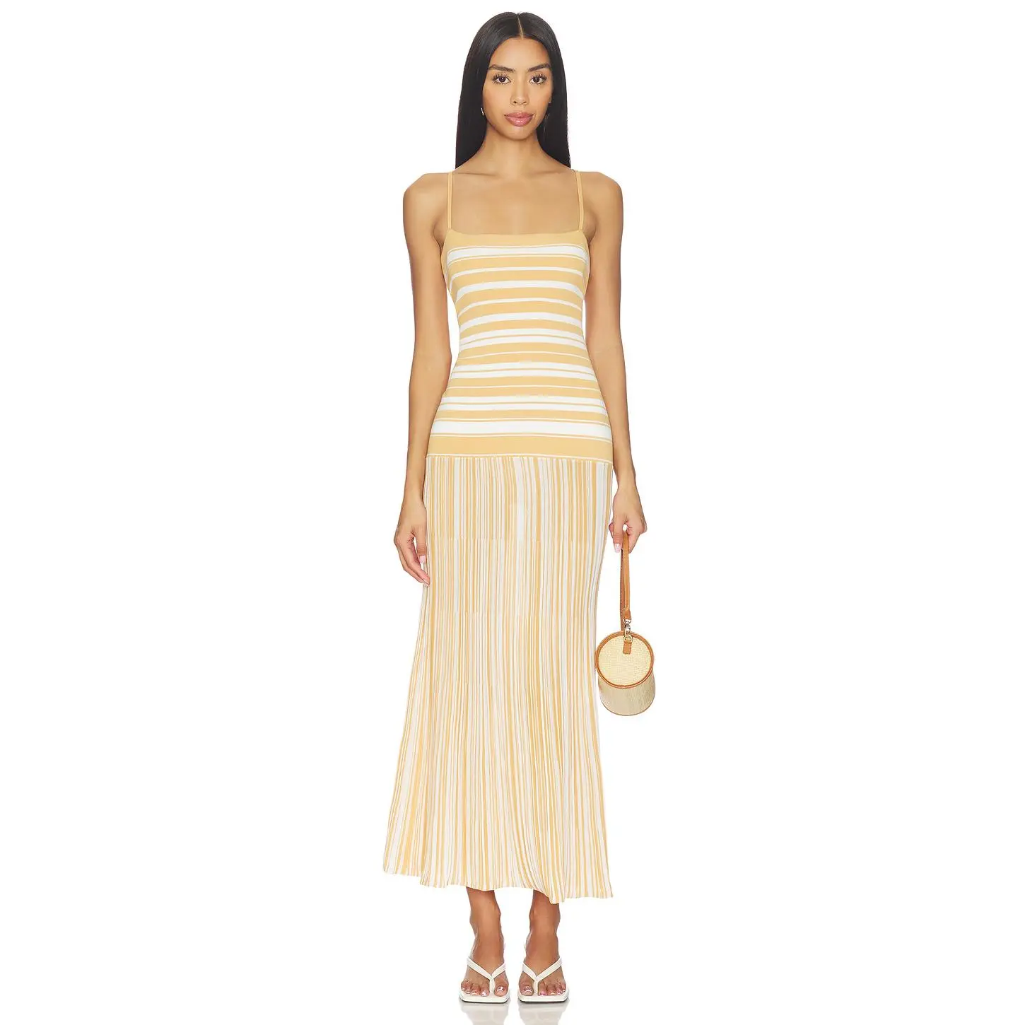 FAITHFULL Esenia Knit Dress in Breton Stripe Sienna