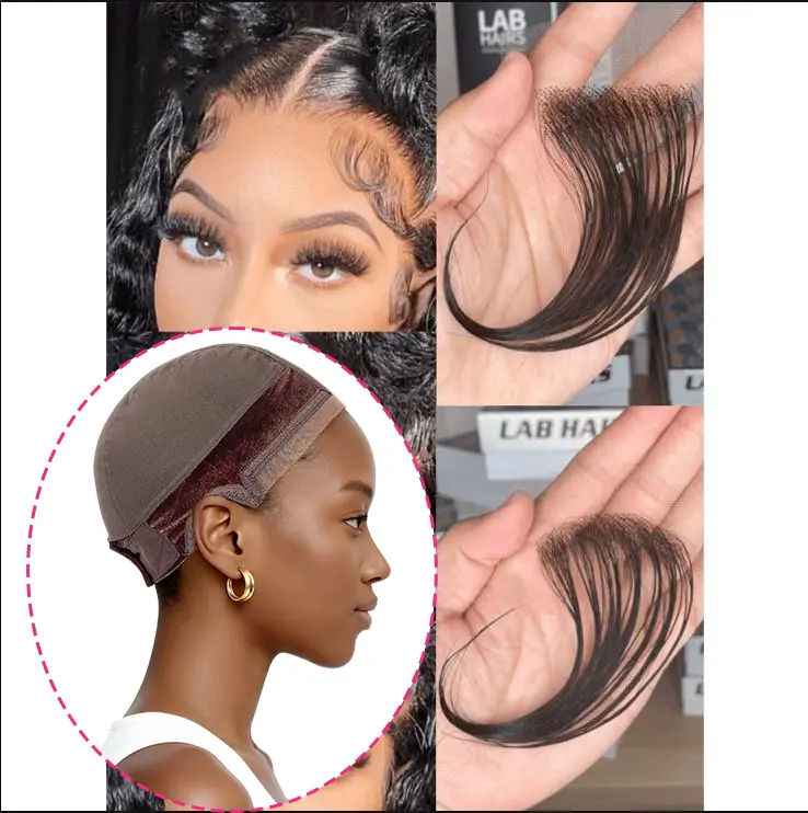 Labhairs Invisible Top Swiss HD Lace Reuseable Baby Hair&Keeping Wigs In Place Wig Grip Cap Kit summerwins
