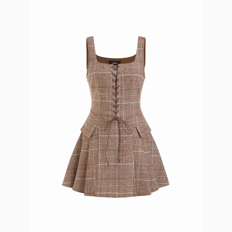 plaid dress with shirt under - TikTok Shop