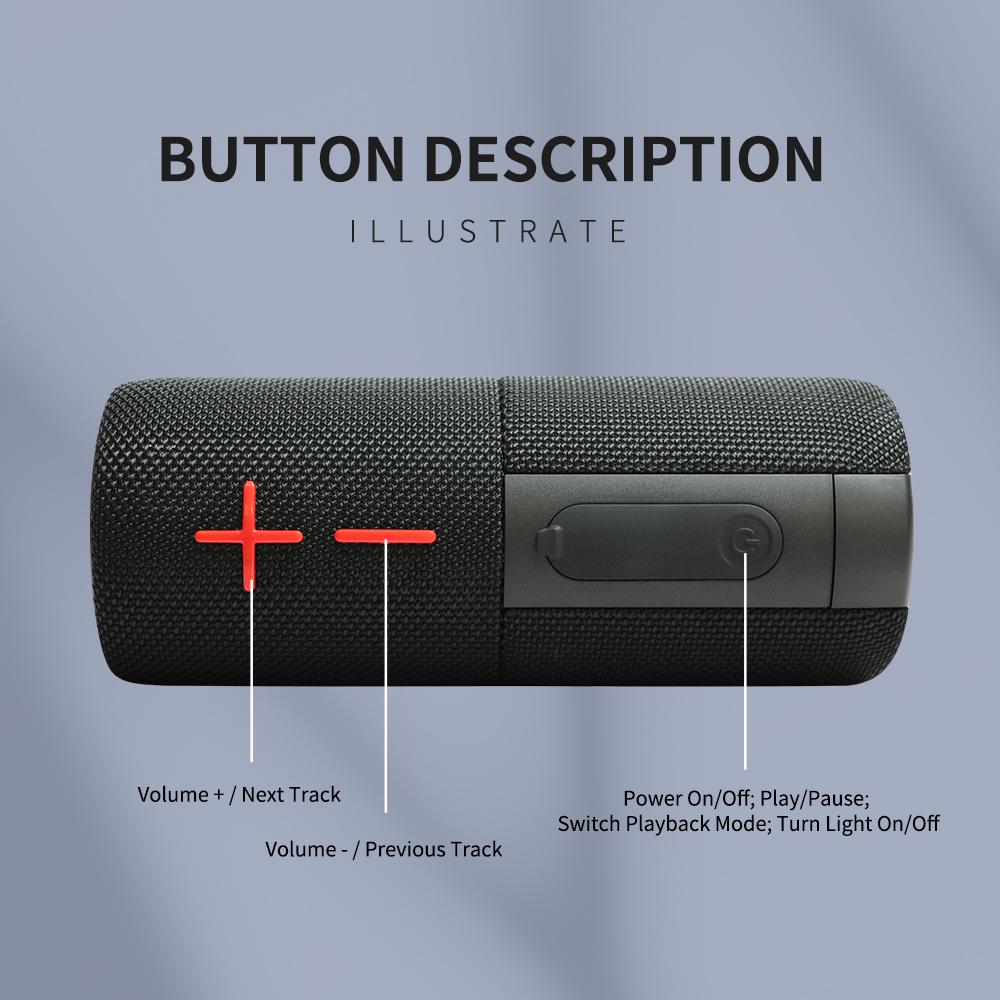 New upgrade 2 in 1 portable Bluetooth speaker with 20-watt stereo bass effect, IPX6 level waterproof performance and home theater surround sound. Modern style, a must-have for music lovers. Supports Bluetooth 5.3 connection. Boombox Birthday