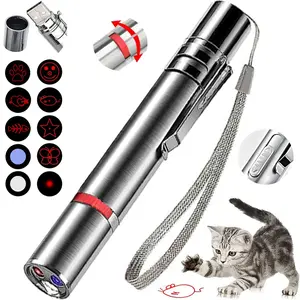 2026 New 10-In-1 Pet Laser Toy, Laser Pointer, Dot Chase Light, USB Rechargeable, 3 Modes, 8 Patterns, Indoor Dog Cat Play, Meeting Room Outdoor Lighting