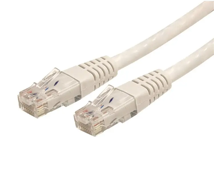 StarTech 2 ft White Molded CAT6 UTP Ethernet Patch Cable - 24 Gauge, Power Over Ethernet, Supports 48V, UL Listed