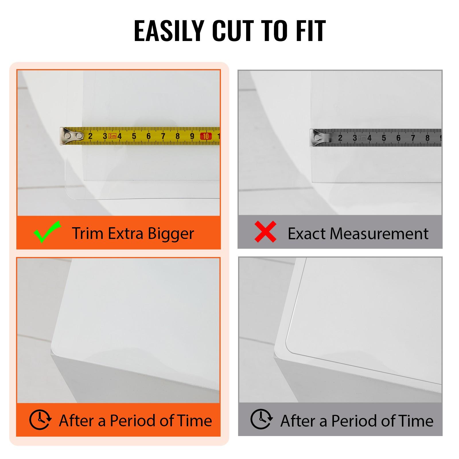 100 x 45 Inch Clear Table Cover Protector For Dining Room And Kitchen Tables, 1.5mm Thick Transparent Desk Pad, Waterproof And Stain Resistant, Easy To Clean Plastic Tablecloth Protector, Rectangular Table Top Guard