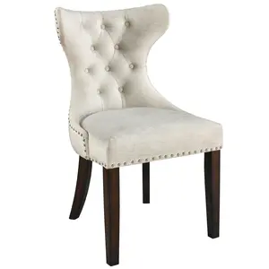 Retro-style velvet dining chair