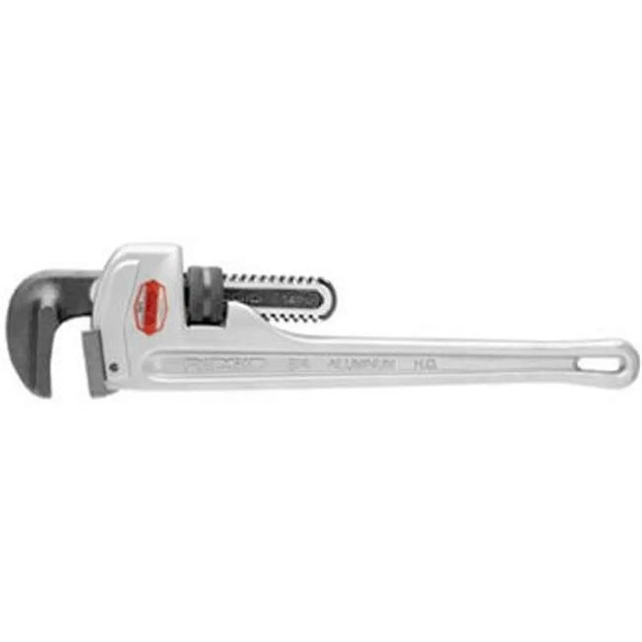 Ridgid 24 In. Adjustable Jaw Aluminum Straight Pipe Wrench, Plumbing Hand Tool with I-Beam Handle, Easily Replaceable Hook & Heel Jaws, Non-Stick Adjustment Nut for Quick Adjustments, Ideal for Pipe Work, 40% Lighter