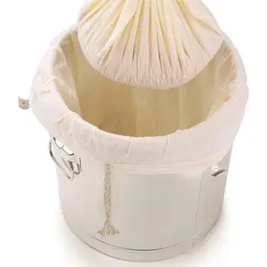 Extra Large 26"x22" Brew Bags 100% Cotton Fine Mesh Reusable Thickened Drawstring Strainer Filter for Home Brewing Wine Tea Juice 2 Pack