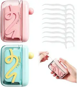 Portable Travel-Sized Storage Case - Features an Automatic Pop-Up Dispenser, Portable and Refillable, Perfect for Oral Care at Home, in Restaurants, and While Traveling