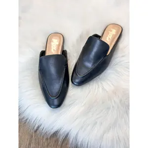 MIRANDA FLAT LOAFER SLIDE-BLACK