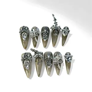 Voileedenails-FJ001 Press On Nails - Long or Short Nails Available in Various Colors and Styles