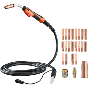Father's Day Gift VEVOR 250Amp Mig Welding Gun with 15FT Cable, Compatible with Millermatic 200, 210, 212, 250, 250X, 251, 252 Welders, Suitable for 0.030", 0.035" and 0.045" Welding Wires