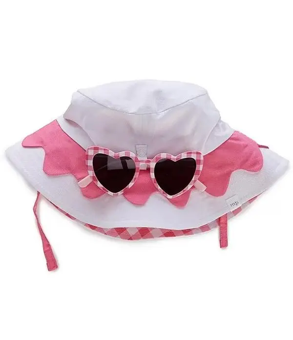 White/Pink Hat + Sunglasses