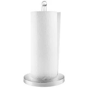 Modern Paper Towel Holder for Countertop, Acrylic and Silver Weighted Base Paper Towel Holder for Kitchen Decor