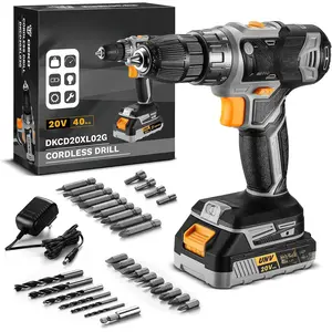 Power Drill Cordless: DEKO PRO Cordless Drill 20V Electric Power Drills Set Tool Drills Cord-less Set with  and Charger