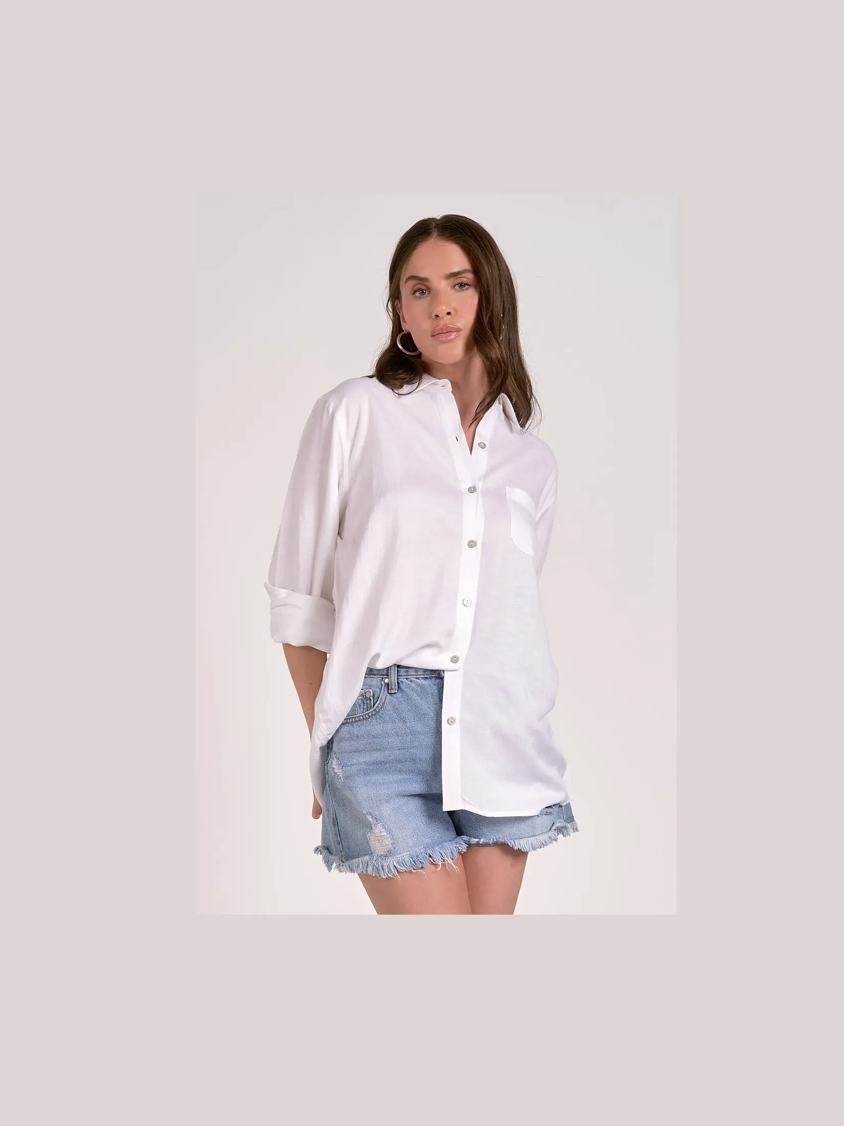 White Soft Tencel Shirt
