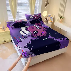 3Pcs Black Girl Theme Fitted Sheet Set,Mystical Afro Puff Cartoon Bed Sheet Set,Deep Pocket Fitted Sheet with Pillowcases,Third Eye Candle Print Bedding Set for Girls Bedroom & Dorm Decor,Ideal Gift for Black Girl Magic Lovers