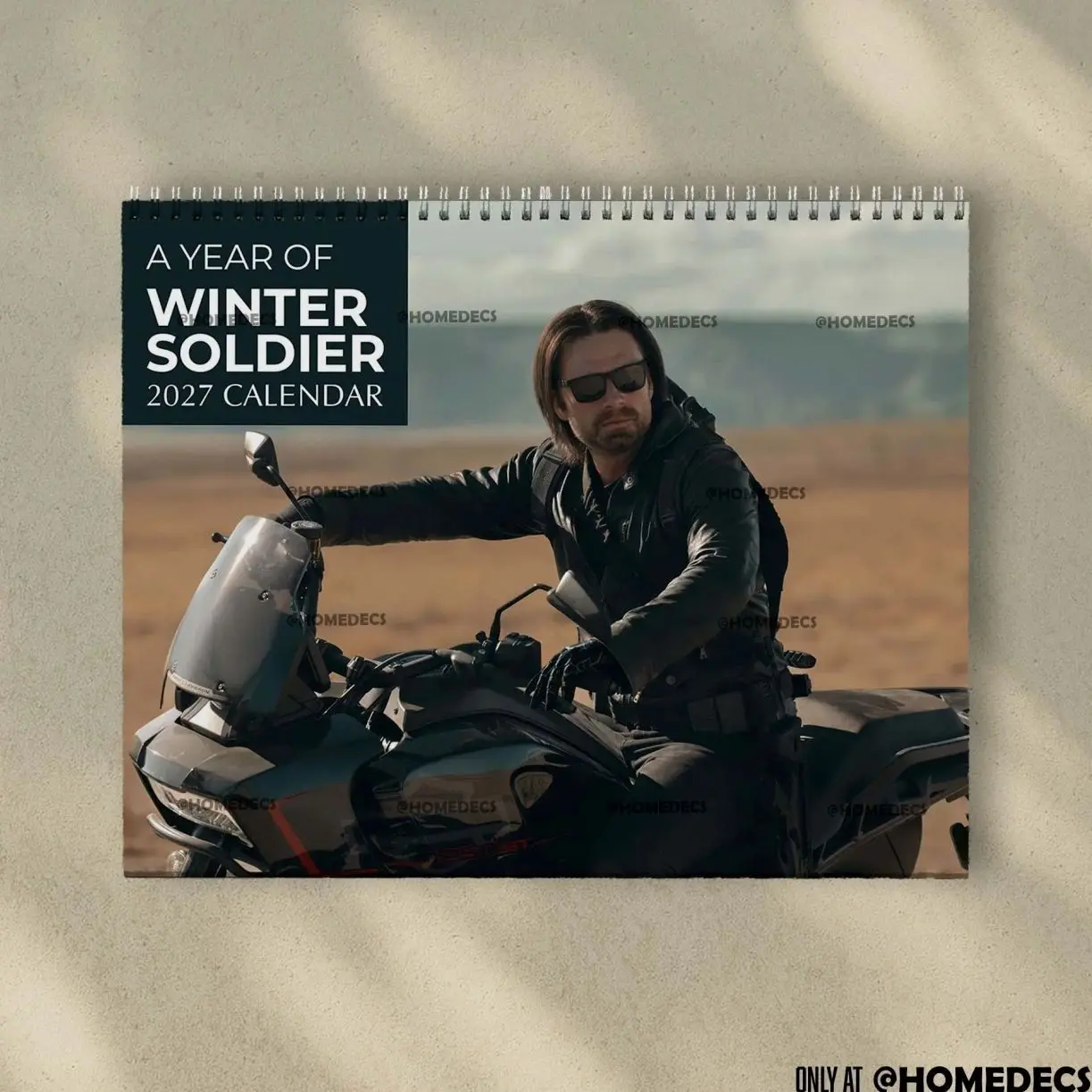 A Year Of Winter Soldier Calendar 2027 - Bucky Barnes, Winter Soldier, Carter Baizen, Home Decor, Office Decor - New Year Superhero Fan Gift