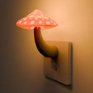 Mushroom Shaped Night Light, Plug and Play Bedside Lamp, Smart Atmosphere Light, Led Mood Light, Bedroom Night Light, Home Decor