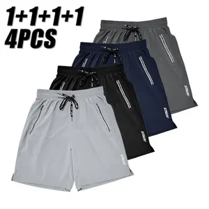 Men’s summer athletic shorts made from quick-dry, lightweight, breathable fabric; reinforced zippered pockets; drawstring waist; lightweight and comfortable; casual loose fit; suitable for running, fitness, cycling, basketball, tennis, outdoor sports, sum