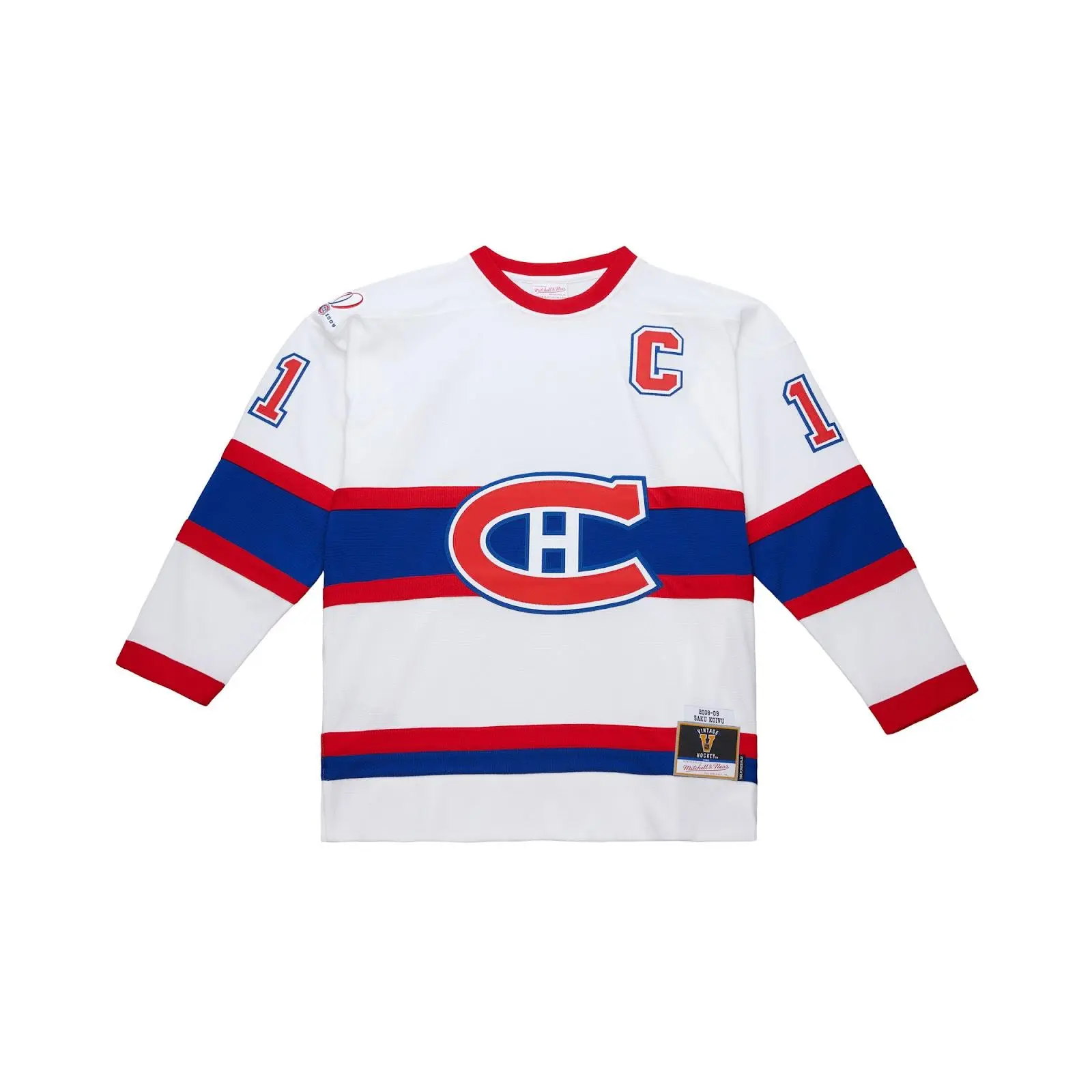Saku Koivu Montreal Canadiens 2008-09 White Power Play Jersey NHL Throwback Hockey Fan Gear Mitchell & Ness