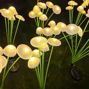 2 Piece Solar Jellyfish String Lights, Waterproof Solar Jellyfish Lamp, LED Solar Garden Decor, Swinging Garden Lights, Outdoor Lighting