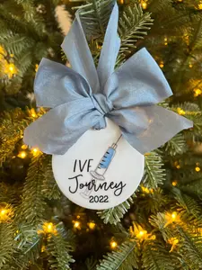 IVF Journey Ceramic Ornament | IVF Ornament | ivf Gifts | IVF Ornaments | Christmas Tree Ornaments | Christmas Ornaments | Christmas Gifts