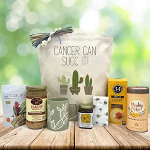 Cancer Can Succ It Gift Basket - Comfort Care Package with Humor & Support for Encouragement Uplifting Gifting Ideal for Friends Family Multipack