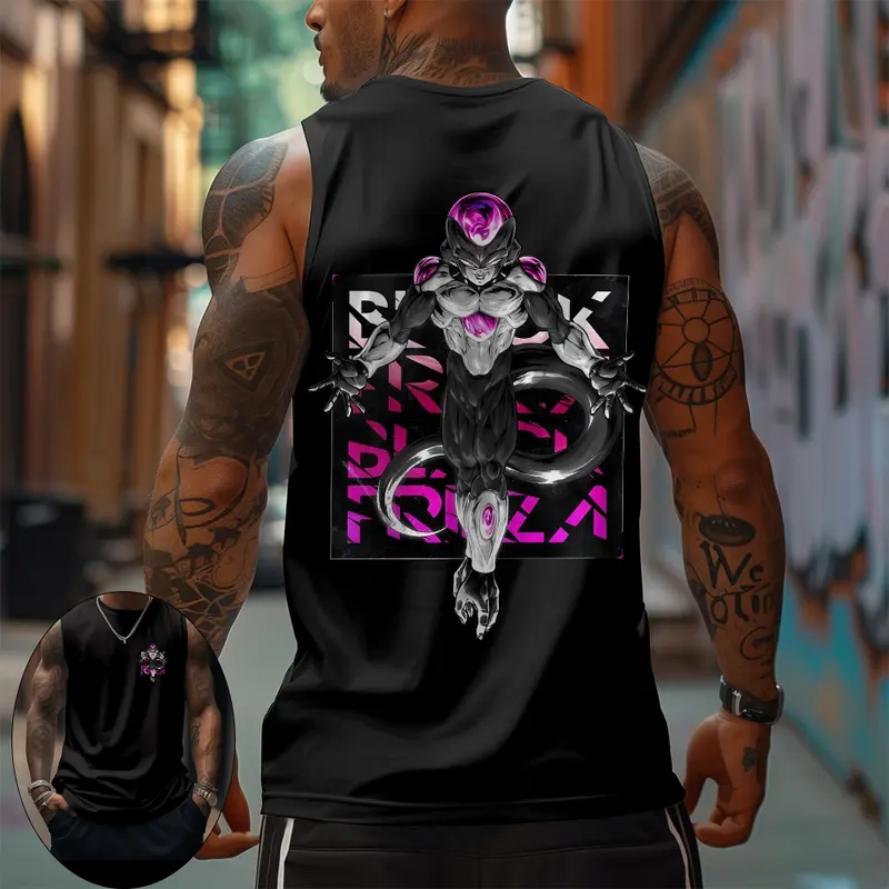 Dragon Ball DBZ Unisex Summer outfits men streetwear 80s 90s graphic tees cotton Anime tank tops men gifts