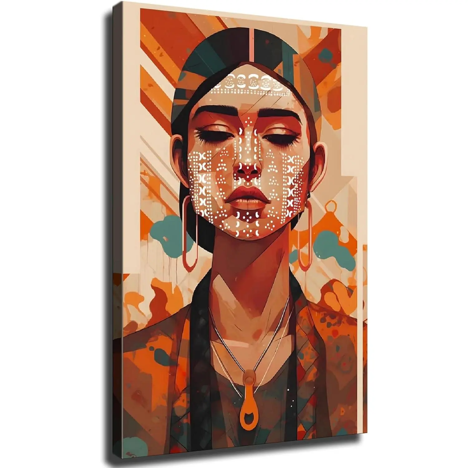 Filipino Culture Art, Philippines Wall Art, Woman Wall Decor For Living Room Bedroom Ready To Hang (Framed,24*36 inch)