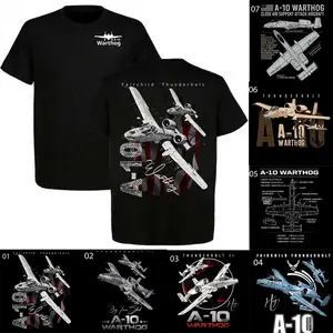 [Collection] A-10 Warthog, A-10 Thunderbolt II, Fairchild Military T-Shirt, Technical Specs, Blueprint Graphic Tee, Aviation Enthusiasts, Pilots, Veterans, GAU-8 Avenger, USAF.