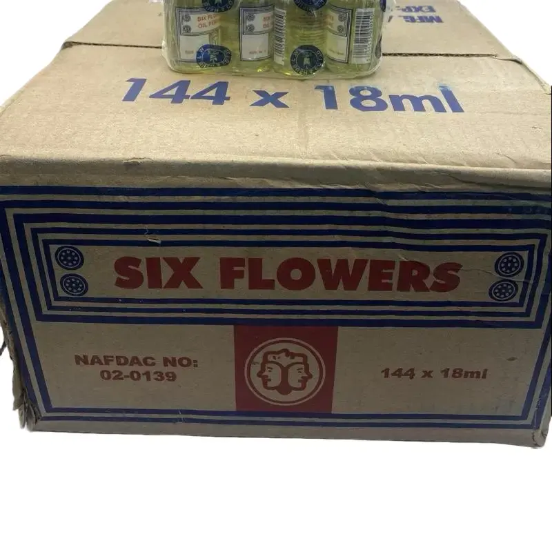 SIX FLOWERS Spiritual Perfume Oil Alcohol Free 144 Bottles 18ml Each Wholesale Pack Ideal for Meditation Relaxation